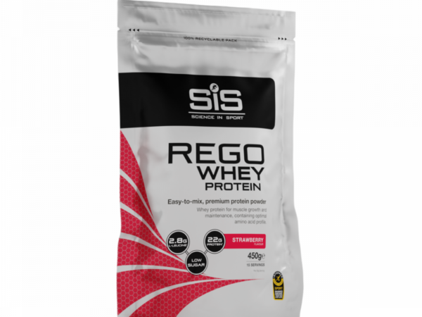 Sis powder rego whey, напиток протеиновый в поршке вкус Клубника пакет 450гр